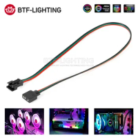 40cm 3pin SM JST Connector for PC MSI ASUS Aura SYNC AORUS RGB2.0 3 Pin ADD Header on Motherboard for WS2812B LED Strip Lights