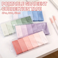 6-Piece Eco-Friendly Graduated Correction Tape Set - Multi-Color Washi Refill Kit, High-Capacity Dis