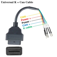 Universal OBD2 Connector For Motorcycle Motorbike K+CAN OBD2 Cable For YAMAHA 3pin For HONDA 4Pin For KTM 6pin For DUCATI 4Pin