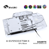 Bykski GPU Water Cooling Block For Gigabyte RX5500XT GAMING OC 8G , Video Card Water Cooler / Full Cover Radiator A-GV5500XTGM-X
