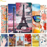 Leather Case For Samsung Galaxy S21 Ultra 5G Wallet Flip Book Cover For Samsung S21 Plus S 21 FE Luxury Phone Bags Stand Print