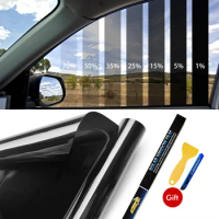 3/6m Car Window Privacy Tint Film Auto Vinyl Anti Look Glass Sticker Foils Black Ceramic Summer Solar UV Protector Mirror Films