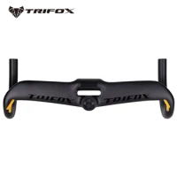 TRIFOX Carbon Road Bike Handlebar AERO Carbon Drop Bar Computer Holder Internal Routing Road Bicycle Handle Bar 400/420/440mm