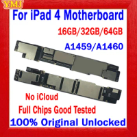 A1458 Wifi and A1459/A1460 3G Version Mainboard For IPAD 4 Motherboard Original Unlocked Clean ICloud Logic Board Good Wroking