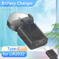 Lithium Coin Button Battery Charger TYPE-C for LIR2032,LIR1632,LIR2025,LIR2016,LIR2032H Long-Lasting with Multiple Protection