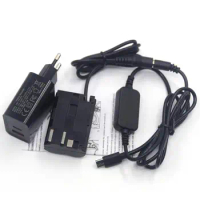 PD Charger+USB Type-C Charger Cable+DR-400 BG-E2 E2N BP-511 Dummy Battery for Canon EOS 20D 30D 40D 5D 50D D30 D60