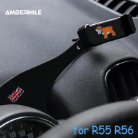 AMBERMILE for Mini Cooper R55 R56 Accessories Car Mobile Phone Holder Auto Interior Decoration Steering Wheel Phone Mount Clip