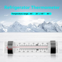 Plastic Temperature Measurement Keep Fresh Refrigerator Thermometer High Precision Fridge Thermometer Hanging Hook Kitchen Tools