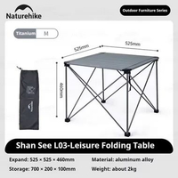 MEJA LIPAT CAMPING L03 ALUMINIUM NATUREHIKE CNK2450JJ013 M TITANIUM
