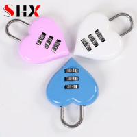 Aluminum Alloy 3 Digit Combination Password Luggage Code Lock Couple Love Lock Mini Suitcase Lock for Travel Accessories
