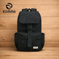 EOMMA SHIRYU Backpack Tas Ransel Kanvas Unisex Muat Laptop 12" Sekolah Kuliah Kerja Bonus Raincover