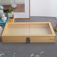 木盒訂製帶鎖透明收納盒首飾伴手禮品盒子長方形榫卯木盒定做木箱