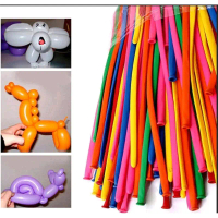 ISI 100 PCS Mainan Balon Panjang 30CM untuk Perlengkapan Pesta Ulang Tahun Warna-warni