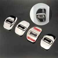 4pcs/set Car Accessories Door Lock Anti Rust Protection Cover For Cadillac CT6 XT5 XTS ATS-L For Benz Smart 453 fortwo forfour