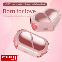 Chuyi K520 Creative Rotatable Bluetooth Wireless Earbuds Love shaped Design 5.3 Bluetooth Version Waterproof Wireless Earphones