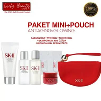 SK II SK2 SKII Paket Komplit Antiaging + Glowing + Pouch Original