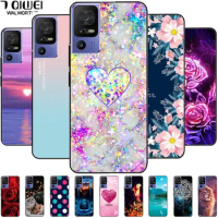 Phone Cover For TCL 40 SE Case 6.75'' Silicone Lovely Black Bumper Lion Soft TPU Coque for TCL 40SE Funda for TCL40SE Protector