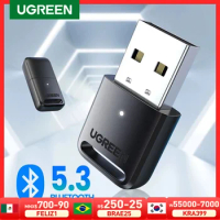 UGREEN USB Bluetooth 5.3 5.0 Adapter Receiver Transmitter EDR Dongle PC Wireless Transfer for Bluetooth Headphone Speakers Mouse