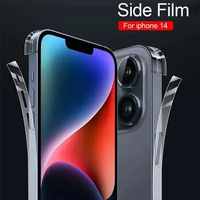 Side Film Clear Matte Fiber Sticker For iPhone 12 13 14 Pro Max 13 Pro Frame Protective Border Hydrogel Film For 12 Mini