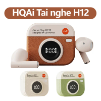HQAi H12 - Tai nghe Bluetooth không dây tích hợp MIC, chống nước, dùng cho iPhone và Android, cảm ứn