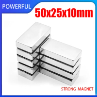 1/2/3/5PCS 50mm x 25mm x 10mm Neodymium Magnet 50x25x10mm NdFeB Magnets Super Powerful Strong Permanent Magnetic Disc
