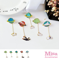 【MISA】卡通胸針 可愛胸針/韓國設計可愛卡通星球造型胸針 創意包包帽子掛飾(4款任選)