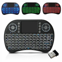 i8 7-color Backlight Wireless Keyboard 2.4G Flying Mouse Mini Keyboard Remote Control for Android TV Box PC Wireless Keyboard