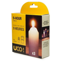 營燈專用蠟燭 美國 UCO 可燃燒9小時【ZD Outdoor】伸縮燭台燈蠟燭可燃燒9小時 UCO蠟燭營燈 3入裝