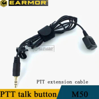 EARMOR M50 Tactical Headset PTT Extended Finger Button Military PTT Finger Talk Button Adapter M51 C