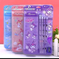 Kotak Pensil dan Pensil Melody Kuromi Cinnamoroll