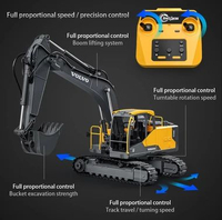 RC excavator volvo Double E 598 EC160E metal 3 in 1
