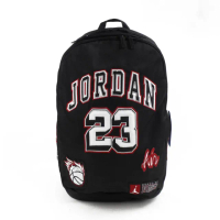 【NIKE 耐吉】Jordan Jp 後背包 雙肩背 筆電包 防潑水 喬丹 籃球 徽章 黑(FV4558-011)