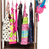 Open Wood Clothing Costume Garment Hanging Rack Armoire Wardrobe Dresser Organizer with Shoe Shelves and Side Hook