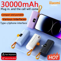 Mini Power Bank 30000 mAh Compact Capsule Stand Macsafe Power Bank Fast Charging battery Suitable for iPhone Xiaomi Sansung