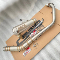 ORIGINAL Kenalpot Racing CS PRO exhaust bulat Inlet 50mm PNP untuk Motor Satria Fu Old/Fi Sonic150 J