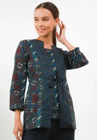 Arjuna Weda Blouse Batik Sawat Kawung Cap 18310093 - Tosca Tua M