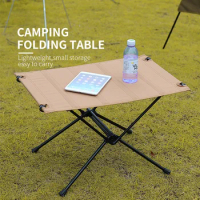 Aluminum Folding Camping Table Portable Roll Up Lightweight Picnic Table with Carry Bag for Hiking, BBQ, Fishing and Travel