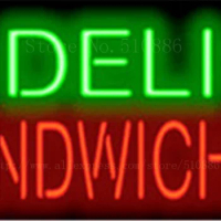 Deli Sandwiches neon sign Handcrafted Light Bar Beer Pub Club signs Shop Business Signboard diet food diner break 17"x14"
