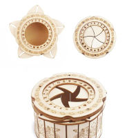 Handmade DIY Wooden Mechanism Box 3D Puzzle Building Blocks Toy Craft Ornament Educational