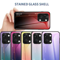 OnePlus Nord 3 5G CPH2491 Case Gradient Tempered Glass Hard Back Cover Case Silicone Bumper for OnePlus Nord 3 Nord3 5G CPH2491