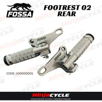 FOSSA FOOTREST 02 YM REAR WITH BRACKET - SILVER ORIGINAL  Aksesori Motorcycle