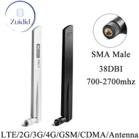 Hot 4G LTE 38DBI SMA Male Connector Antenna for GSM/CDMA 2G 3G 4G WiFi Router Modem 700-2700mhz High Gain 38 dBi Black White