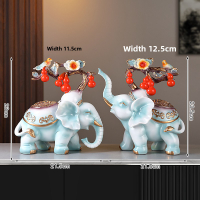 Auspicious Fortune Elephant Resin Figurines - Creative Home Decor Luxury Artwork