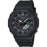 【CASIO 卡西歐】G-SHOCK 極簡八角 太陽能電力智慧藍牙手錶 畢業禮物 送禮(GA-B2100-1A)