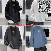 男長袖t 大學t 上衣男 圓領衛衣男【M-5XL】春秋季寬鬆運動韓版潮流動漫美式復古加厚小眾設計感印花@木吉街風男裝
