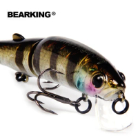 Bearking Bk17-M113 Minnow Fishing Lures 1PC 113mm 13.7g hot jointed Hard Bait With 2 Hooks Fishing Tackle Bait Casting Lure
