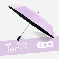 【雙龍牌】TWINS冰風自動開收傘_超強防風雙骨自動傘抗風傘B6580_水晶紫