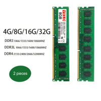 Desktop Memory DDR3 DDR3L DDR4 DIMM Ram 4G 8G 16G PC3 10600 12800 21300 For AMD Inter Computer Tabletop Memoria Module