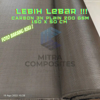 Viral! Serat Carbon Karbon Murni 3K 200gsm Plain Weave Not Kevlar Fiber