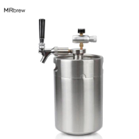 Beer Keg Dispenser,5L Mini Beer Barrel &amp; Keg Spear &amp; Beer Faucet Tap &amp; Co2 Charger,Homebrew Beer Kit